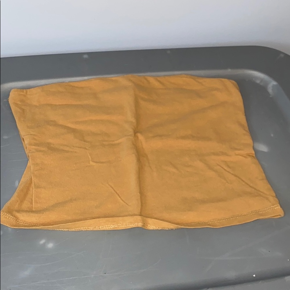 yellow/brown tube top
